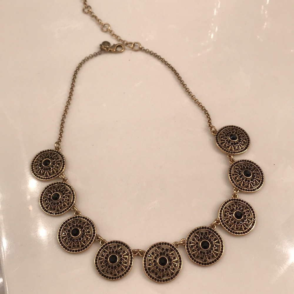 Black and Gold Statement Necklace